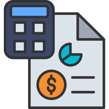 Muhasebe işi simgesi - taslak biçimi