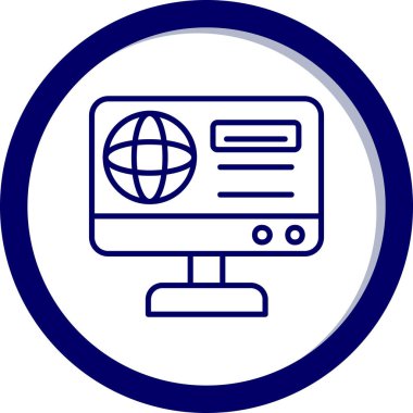 Web simgesi vektör illüstrasyonu