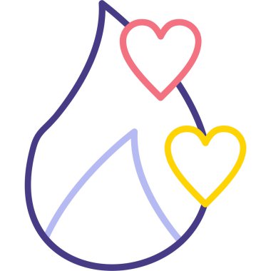 Kalp simgesi, vektör illüstrasyonu basit tasarım