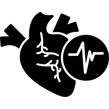 Kalp. Web simgesi basit illüstrasyon