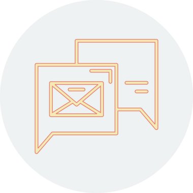 E-posta renkli çizgi simgesi