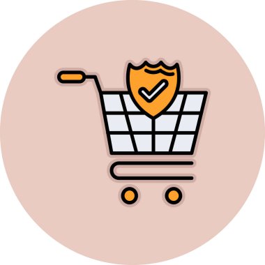 İşaretli alışveriş arabası