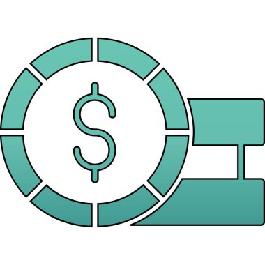Dolar para simgesi, vektör illüstrasyonu