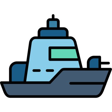 Gemi simgesi vektör illüstrasyonu