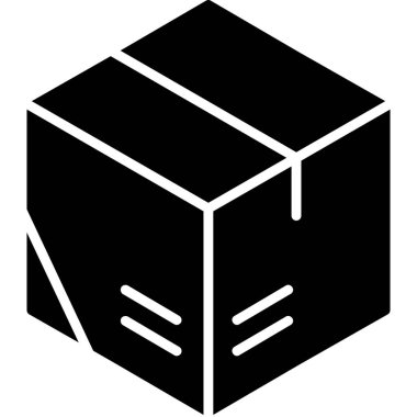 kutu simgesi, minimalist vektör illüstrasyonu