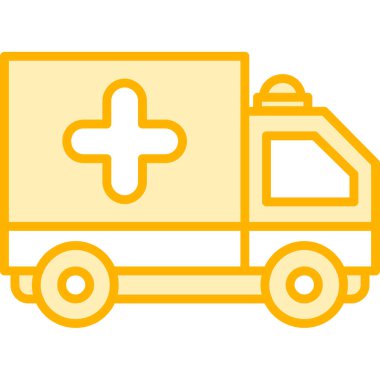 ambulans simgesi vektör illüstrasyonu