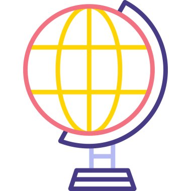 Küre. Web simgesi basit illüstrasyon