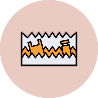 Şirin bir çizgi film simgesinin vektör çizimi