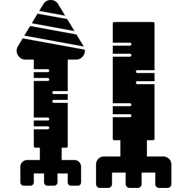 roket ikonu vektör illüstrasyonu