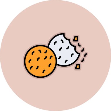 Çerezler web simgesi, vektör çizim