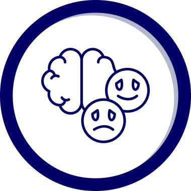 Beyin. Web simgesi basit illüstrasyon