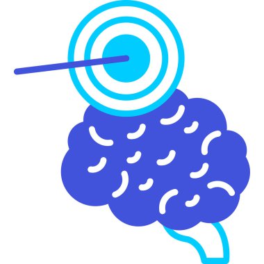 Beyin. Web simgesi basit illüstrasyon