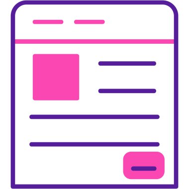 Web tasarım ve geliştirme simgesi, basit illüstrasyon