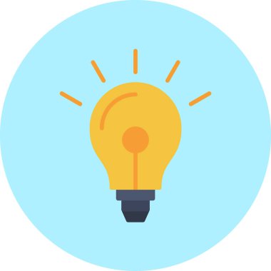 Ampul. Web simgesi basit illüstrasyon