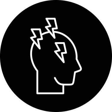 Modern b 'nin vektör illüstrasyonunda beyin için simge yok