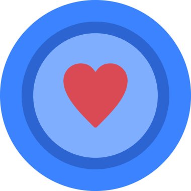 Kalp. Web simgesi basit illüstrasyon