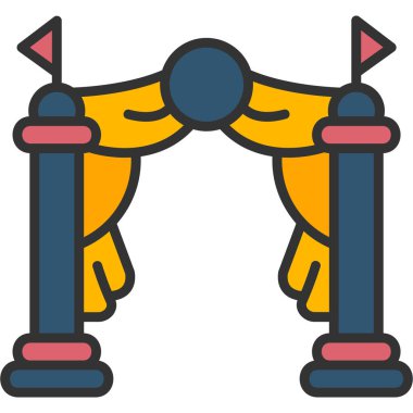 Köprü. Web simgesi basit illüstrasyon