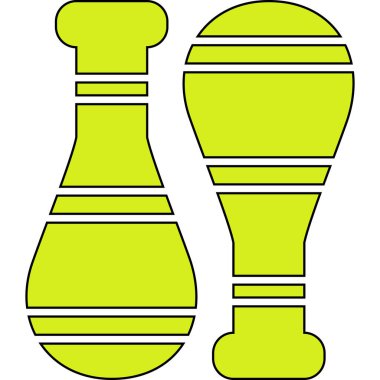 Bowling ikonu vektör illüstrasyonu