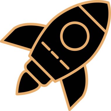 Roket ikonu. Vektör illüstrasyonu