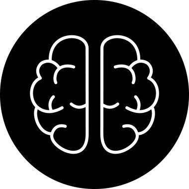 Beyin simgesi, vektör illüstrasyonu