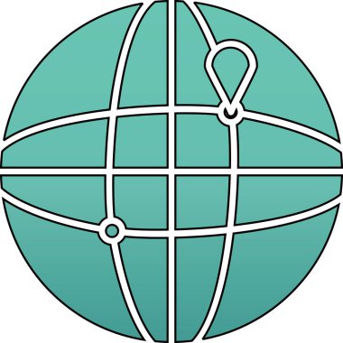 Küresel simge vektör illüstrasyonu