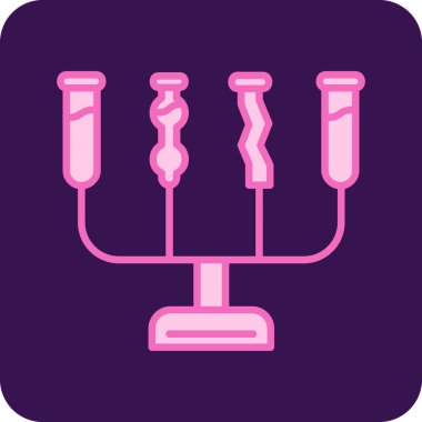 Beyaz arkaplanda izole edilmiş çubuk simgesi olan yanan mum ana hatlarıyla dolu. Silindirik çubuk. Lindfire 'a yapış. vektör.
