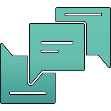 Konuş. Web simgesi vektör illüstrasyonu