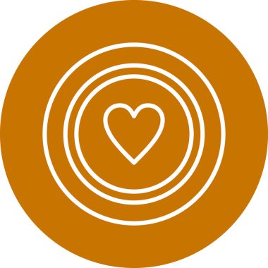 Kalp. Web simgesi basit illüstrasyon