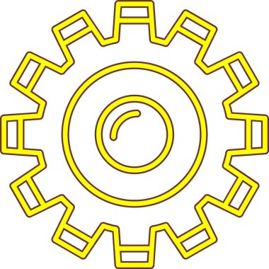 dişli dişli ayarları simgesi - taslak biçimi