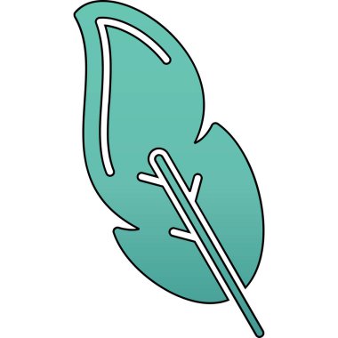 Yaprak simgesinin vektör illüstrasyonu