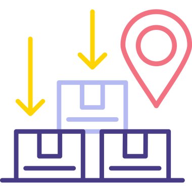 konum. Web simgesi basit illüstrasyon