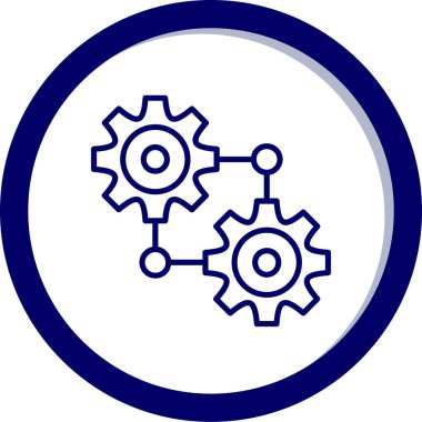 dişli simgesi, vektör çizimi