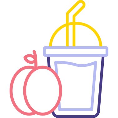 elma suyu vektör çizim