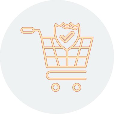 Alışveriş arabası ikon vektör illüstrasyonu