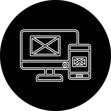 posta glyph simge vektör tasarımı