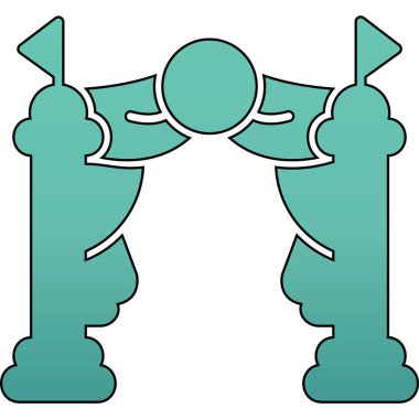 Bir Noel çelenginin vektör illüstrasyonu