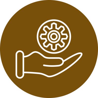 hizmet düz simge vektör çizim