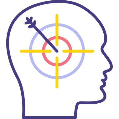 bir hedef ve bir yay ile baş