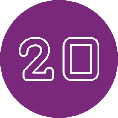 Bir mor 0 sayısının vektör illüstrasyonu