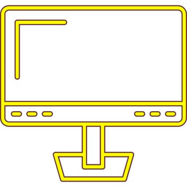 Bilgisayar izleyicisinin vektör illüstrasyonu