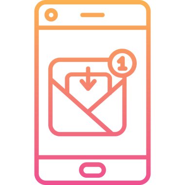 Mobil ileti vektör simgesi