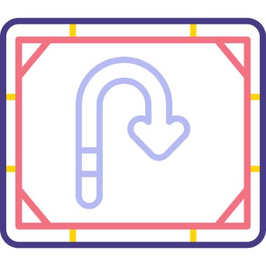 Tek izole edilmiş simgenin vektör illüstrasyonu