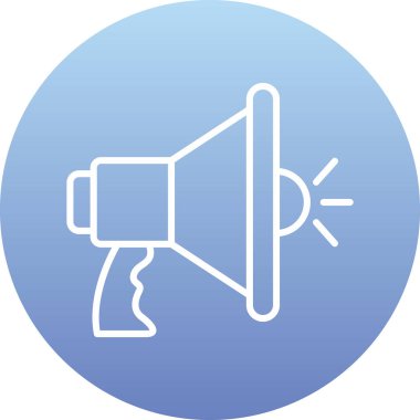 Megafon. Web simgesi basit illüstrasyon