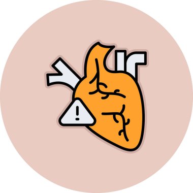 İnsan kalbi ikon vektör çizimi tasarımı