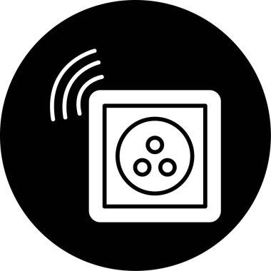 Kablosuz. Web simgesi basit illüstrasyon