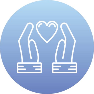 Kalp ikonu vektör illüstrasyonu