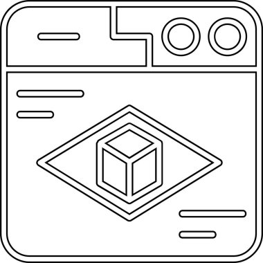 Bina. Web simgesi basit illüstrasyon