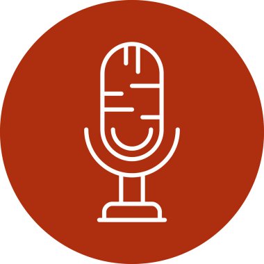 Mikrofon. Web simgesi basit tasarım