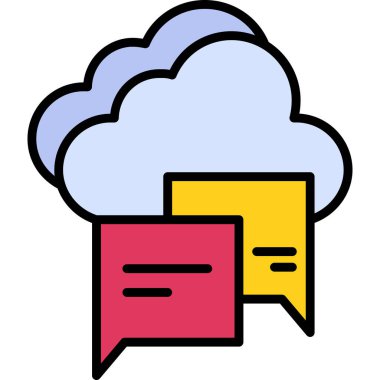 Bulut hesaplama depolama simgesi - taslak biçimi