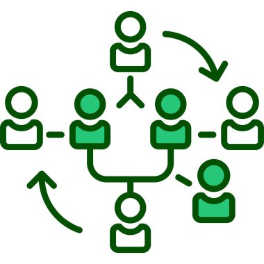 ağ bağlantısı vektör simgesi. bicolor düz sembol, gri ve sarı renkler, yuvarlak açılar, beyaz arkaplan